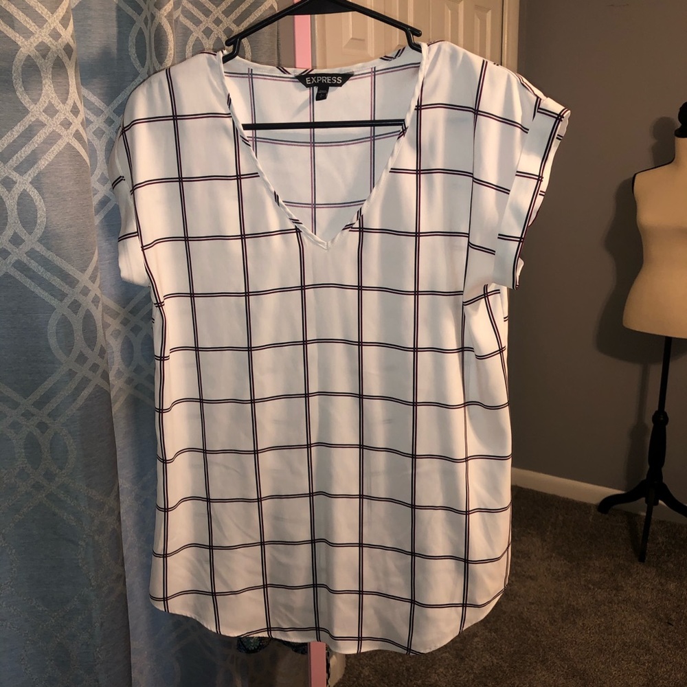 Satin V-Neck Express Blouse